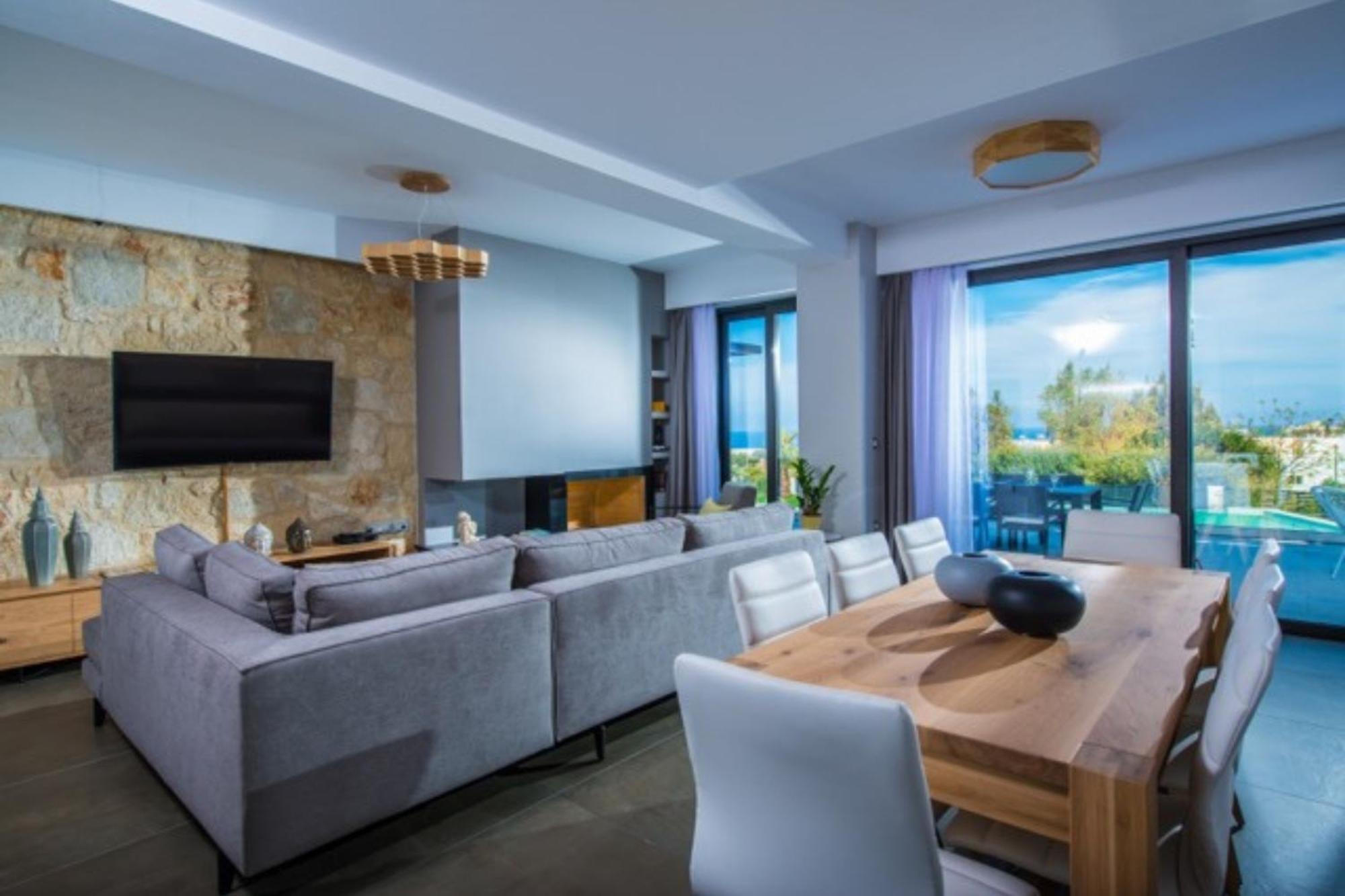 Orama Luxury Villa 4 Bedrooms With Private Pool خيرسونِسوس المظهر الخارجي الصورة