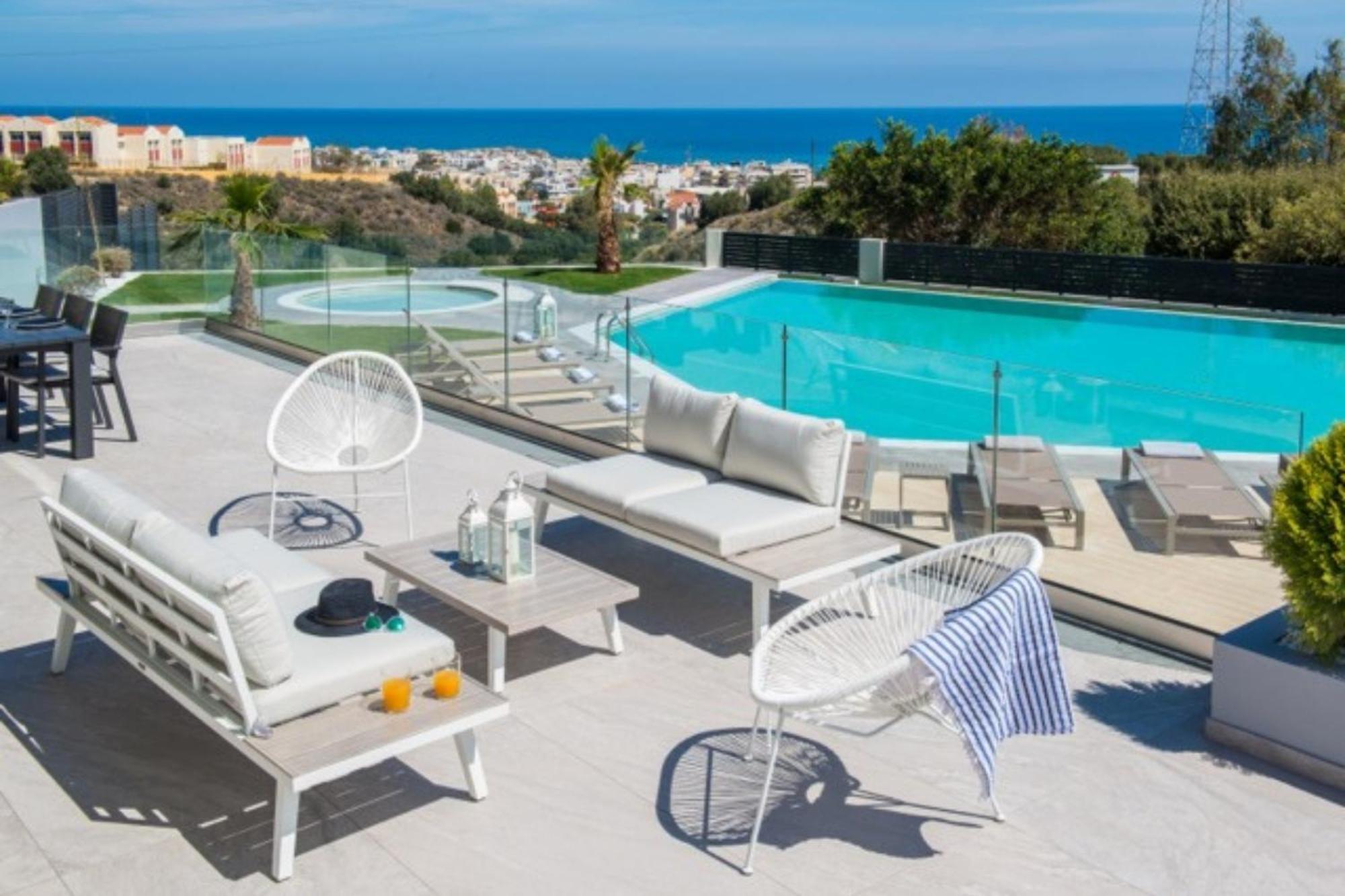 Orama Luxury Villa 4 Bedrooms With Private Pool خيرسونِسوس المظهر الخارجي الصورة