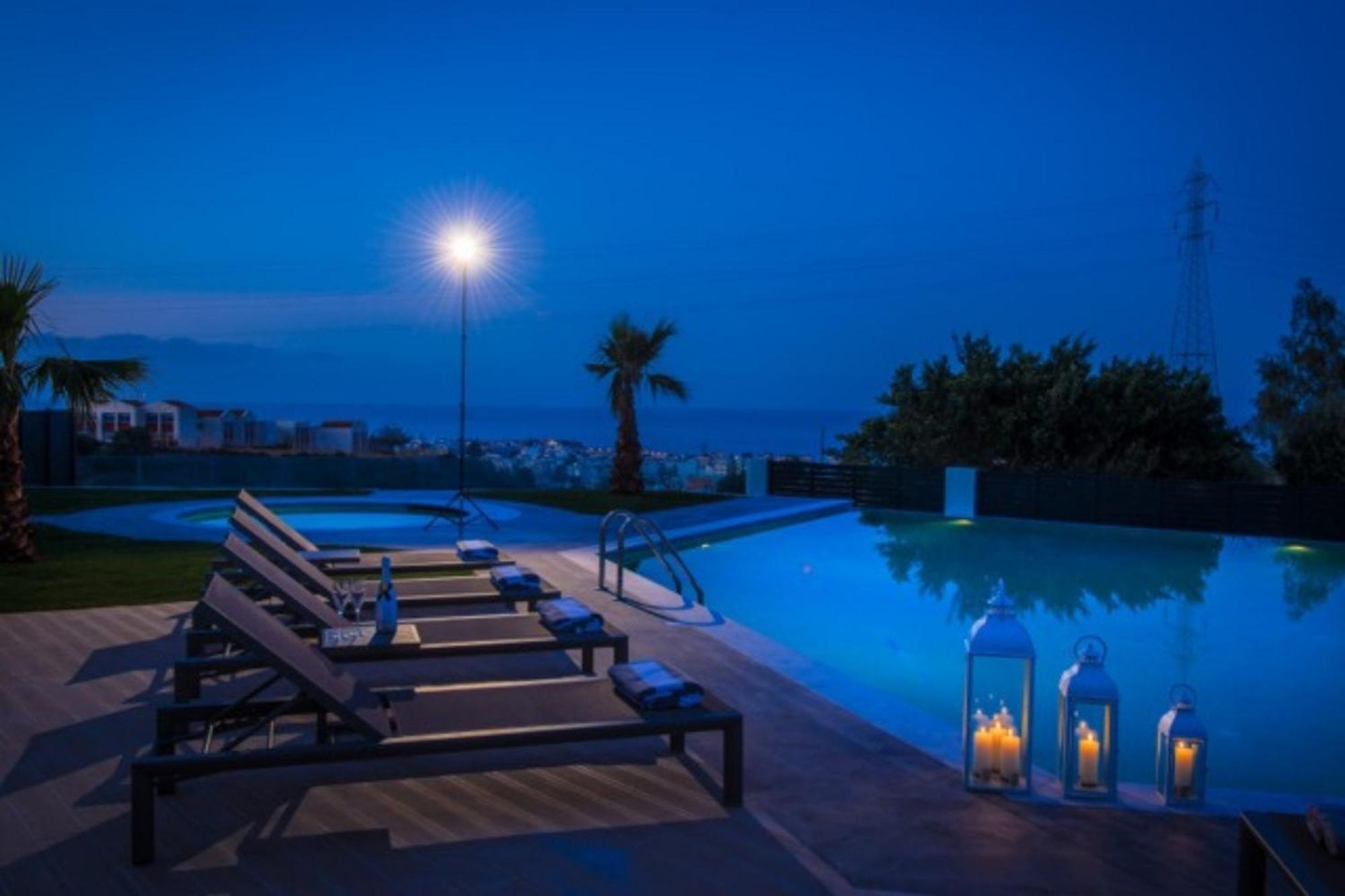 Orama Luxury Villa 4 Bedrooms With Private Pool خيرسونِسوس المظهر الخارجي الصورة