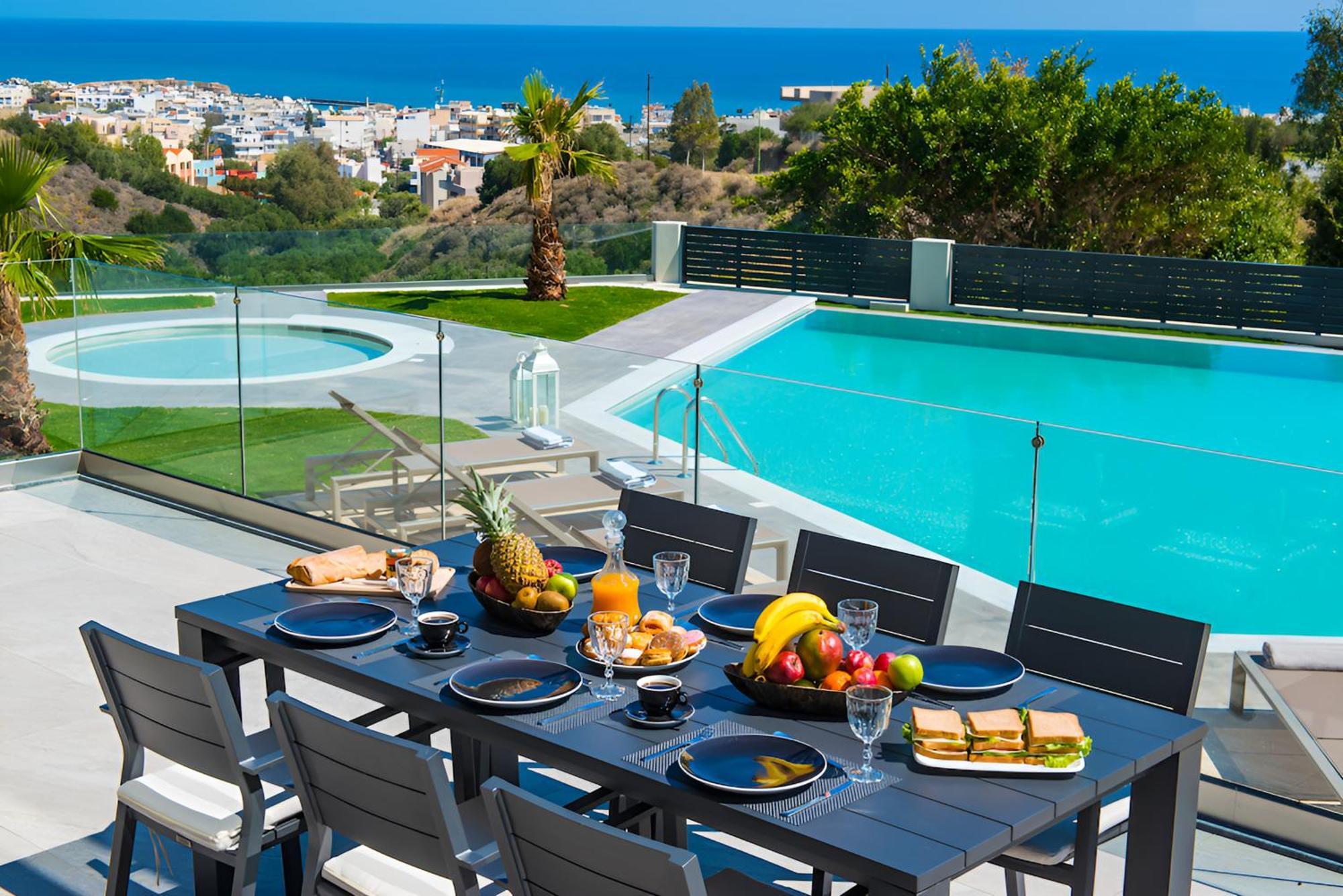 Orama Luxury Villa 4 Bedrooms With Private Pool خيرسونِسوس المظهر الخارجي الصورة